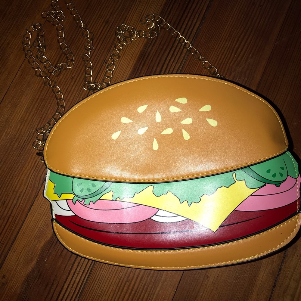 Quirky hamburger purse
